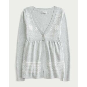 NWT Hollister Fly Away Snowflake Badydoll Sweater Cardigan, Size XS